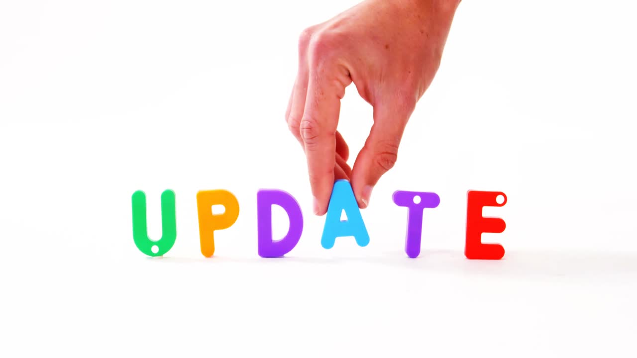 단어 업데이트를 알파 ⁇ 으로 손으로 넣는 것