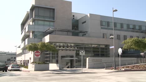 establishing shot of a police station