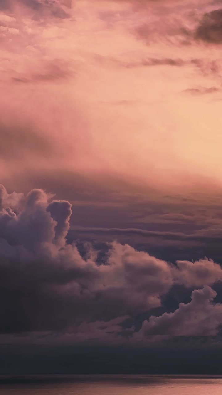 Time lapse of cloudy sky at sunset