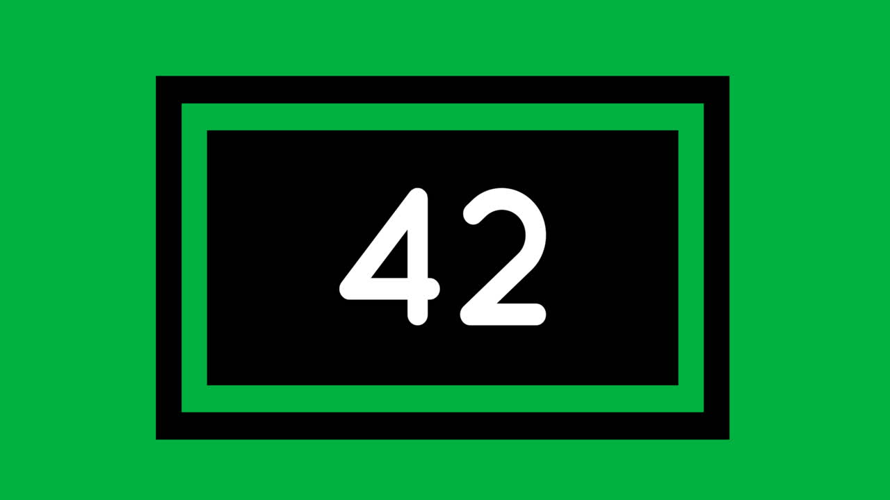 contando números en un marco negro 4k