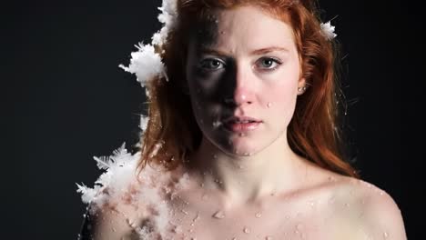 a woman in winter