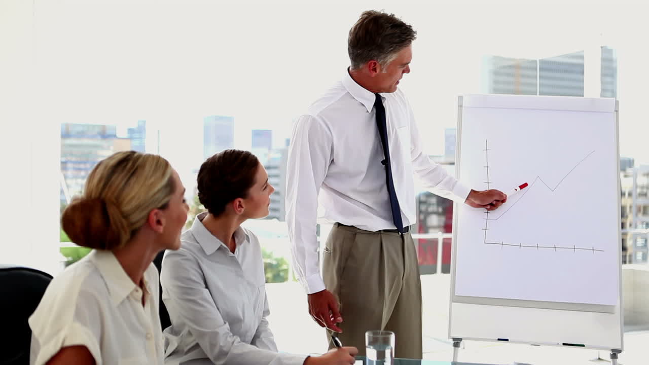 mujer señalando a la tabla blanca y preguntando algo