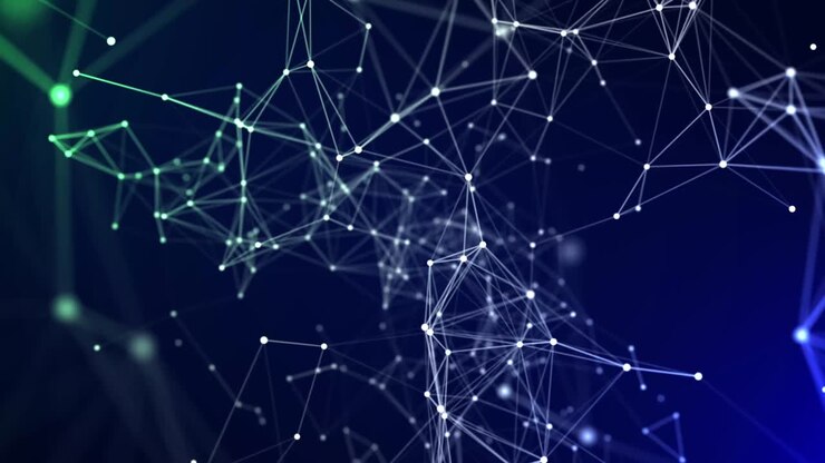 Digital Network Connection With Dots And Lines Animation. Data Visualization. Global Communication. Futuristic Technology Background. 4K