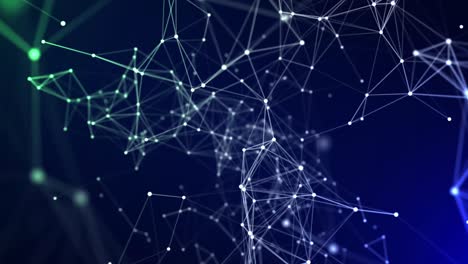 digital network connection with dots and lines animation. data visualization. global communication. futuristic technology background. 4k