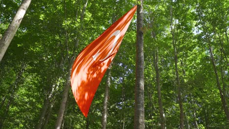 Turkish-flag-hanging-in-nature.