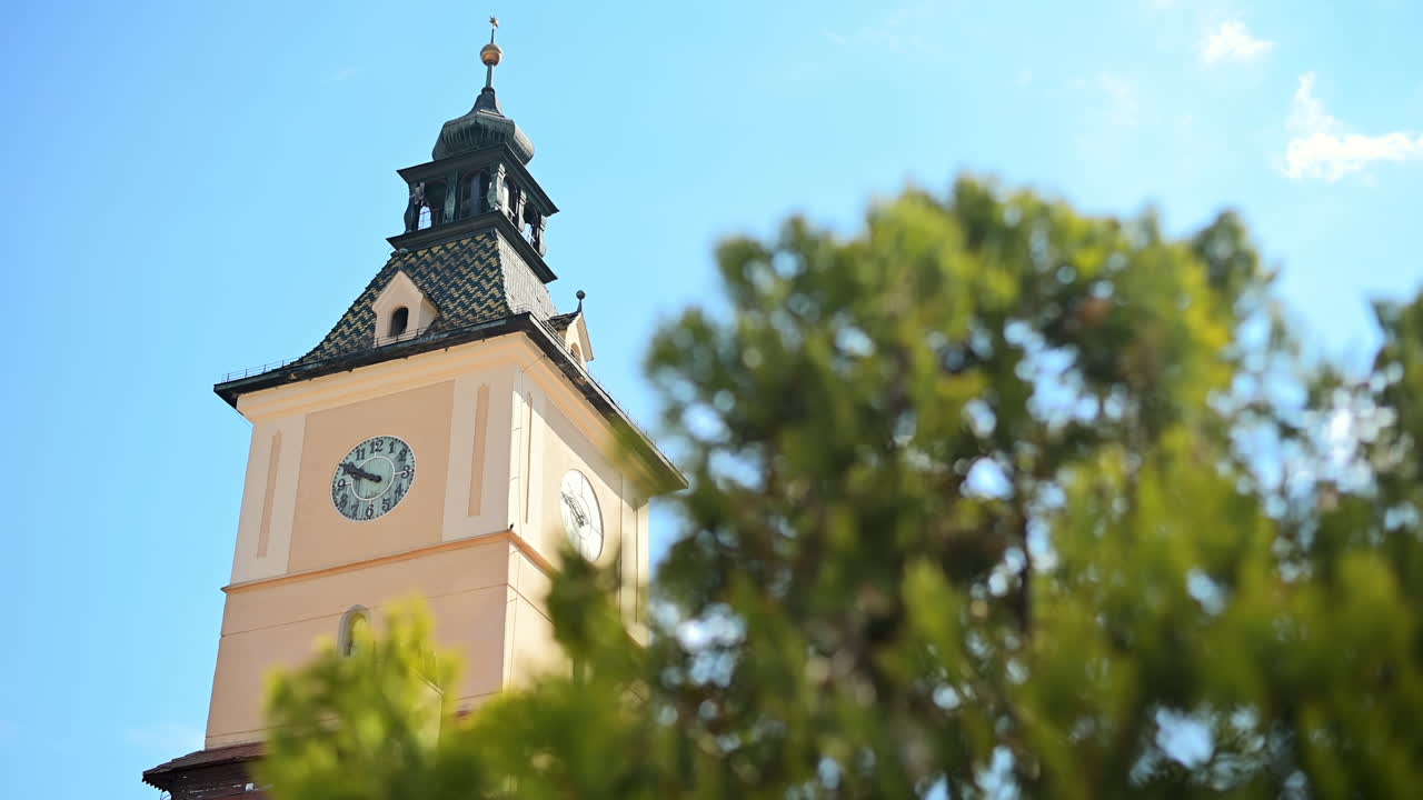 Close view of the County Museum of History in old Brasov centre, Romania