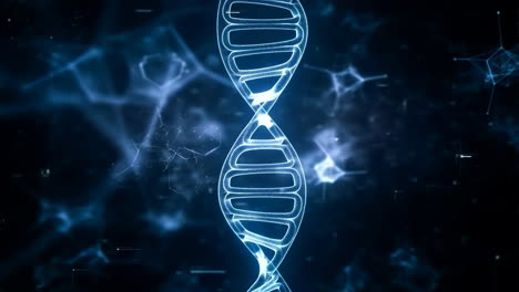 abstract blue dna helix structure
