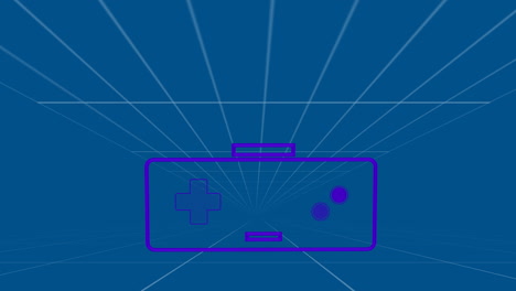 animación del panel de juego en espacio azul con líneas