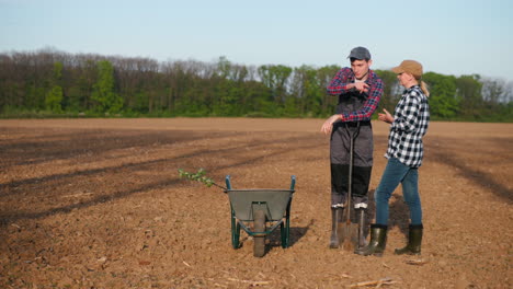 farmers discussing planting