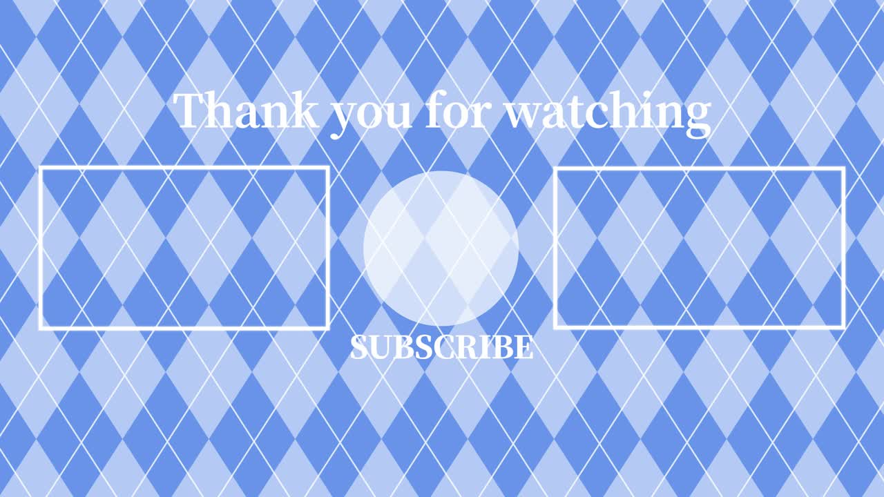 argyle 패턴 엔드 카드 엔딩 스크린 모션 그래픽