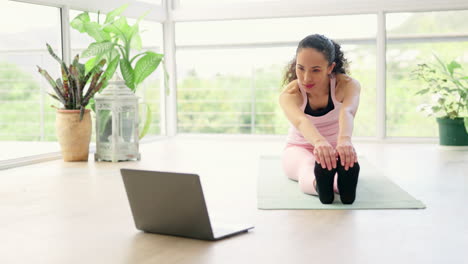 Laptop, forward stretching