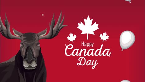 feliz día de canada animación de letras