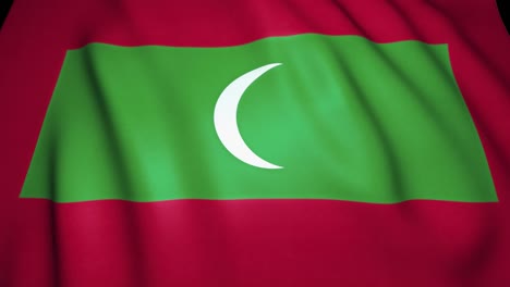 waving realistic maldives flag, 4k background, loop animation