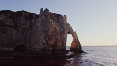 majestic cliffs of the french coast at sunset