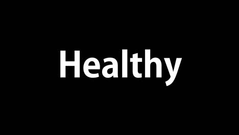 healthy text animation message motion graphics