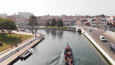 Canal-central-de-Aveiro-and-surrounding-area,-Portugal