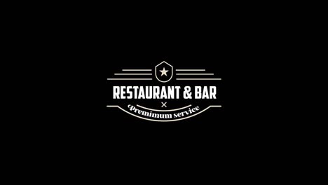 restaurant and bar premium service word animation motion graphic video with alpha channel, transparent background use for website banner, coupon, sale promotion, advertising, marketing