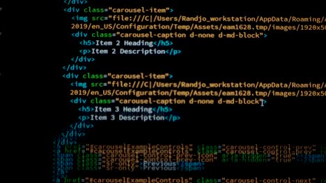 El-Desarrollador-Está-Navegando-Por-El-Código-Html-En-La-Pantalla-De-La-Computadora