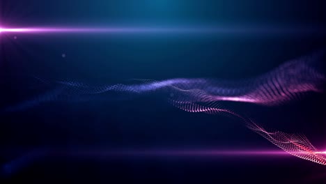 futurista abstracto wireframe cuadrícula dinámica como ondas brillantes. 4k uhd 3d video bucle marco lente llamarada de fondo de ciencia ficción.