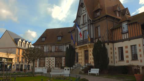 exterior view of town hall of deauville in france