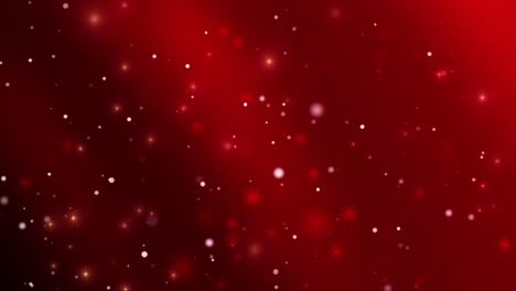 4k confetti snowflakes and bokeh lights on the red loop 4k 3d background abstract christmas with