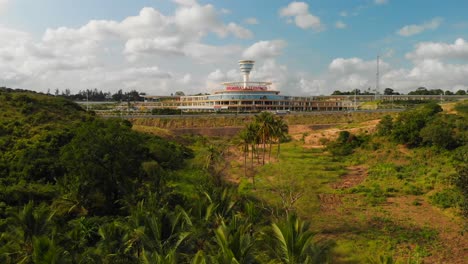 the madaraka express train terminal and tracks in mombasa, kenya