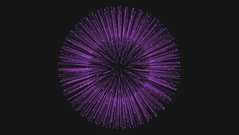Futuristic sphere with neon lines and glitters on black gradient 3