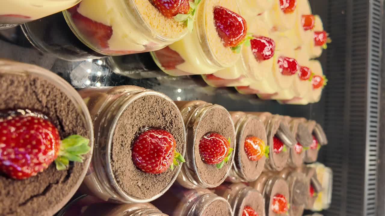 Chocolate Strawberry Desserts in Jars