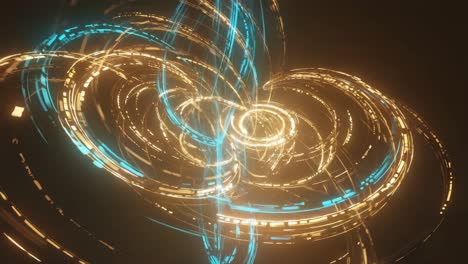 abstract glowing lines and shapes
