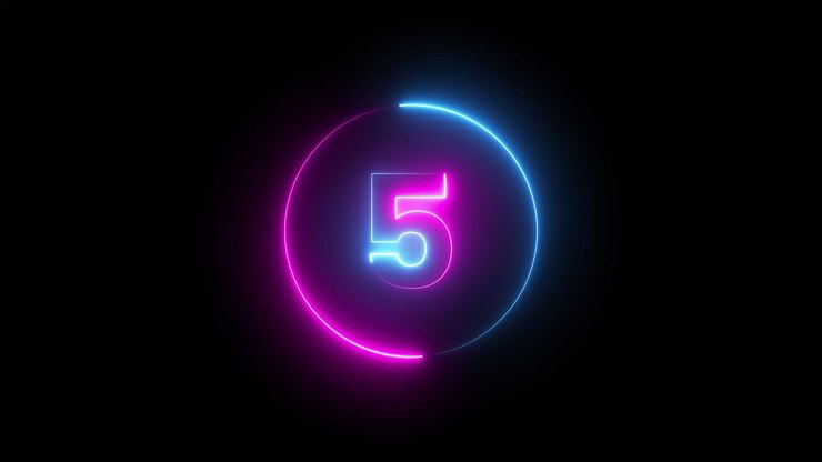 Neon Number Countdown