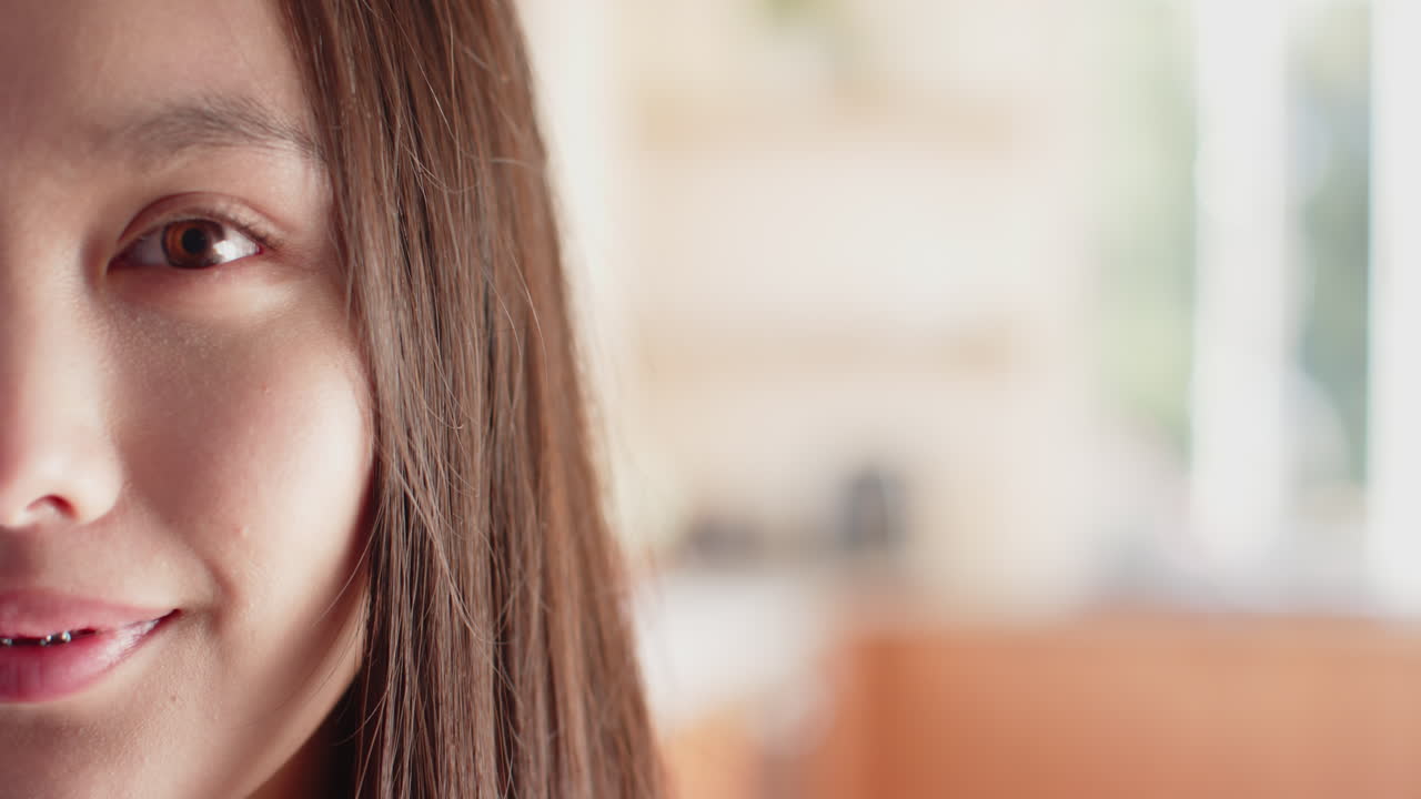 Smiling girl with braces, showing happiness and confidence in close-up shot, copy space