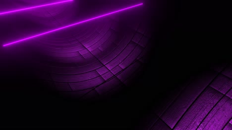 purple neon light on dark wooden tiles