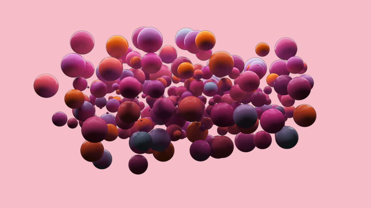 Digitally generated video of bubbles