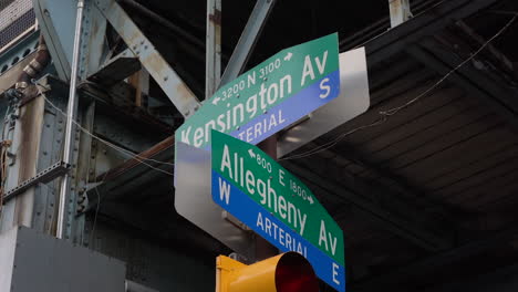 kensington street sign in philadelphia pennsylvania