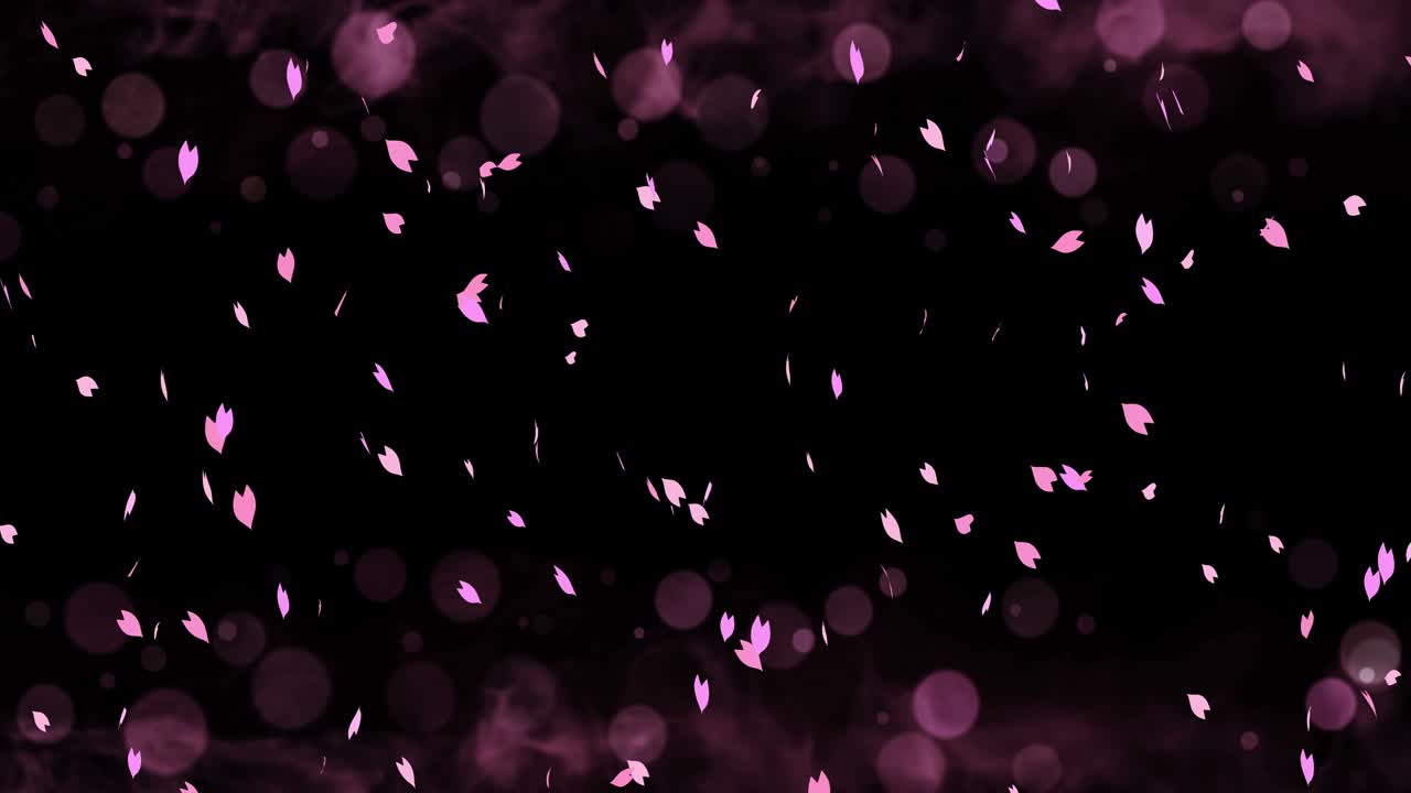 화려한 잎자루가 봄의 배경에 휘어지고, 빛으로 빛나는 아름다운 자연 장면, 꽃의 잎자락, 추상적인 봄 그래픽, 루프 애니메이션.