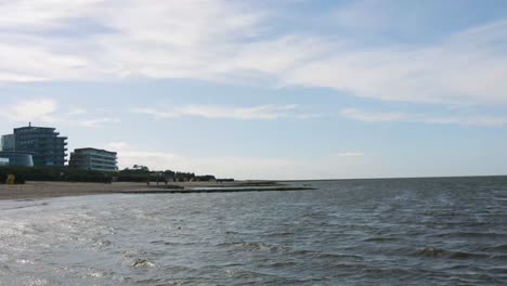 camera pan of the north sea at cuxhaven
