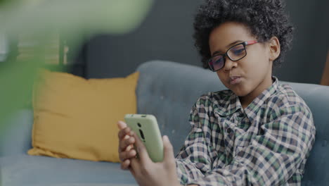 boy using smartphone