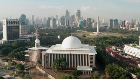 drone shot of the istiqlal mosque