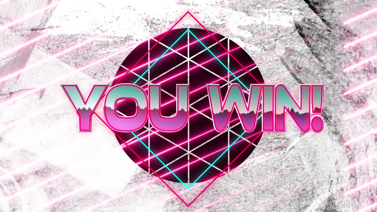 검은색 배경의 모양 위에 텍스트를 이기는 애니메이션