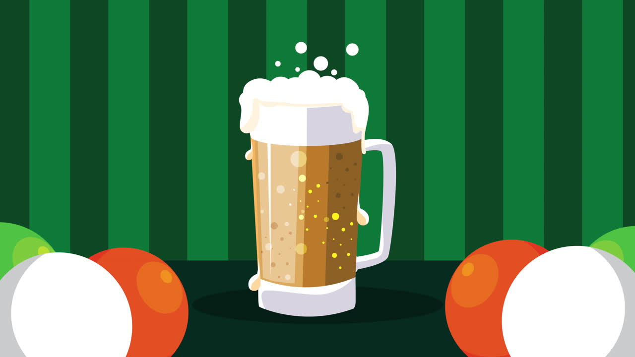 이탈리아 발 풍선으로 된 맥주