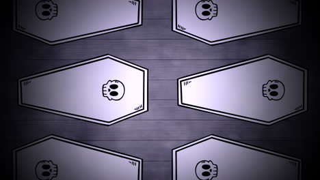 animación de fondo de halloween con ataúdes de movimiento 2