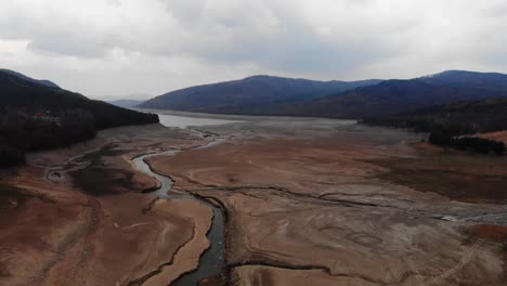 Aerial-view-of-a-drained-lake-in-Romania