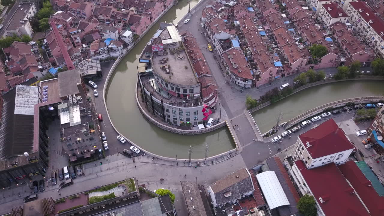 중국 상하이의 4k 구 지구