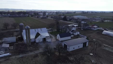amish family wedding as seen by a drone