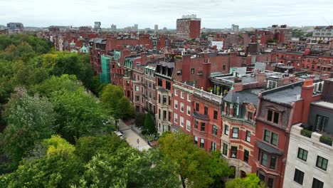 hermosa antena de casas en el entorno urbano de la ciudad