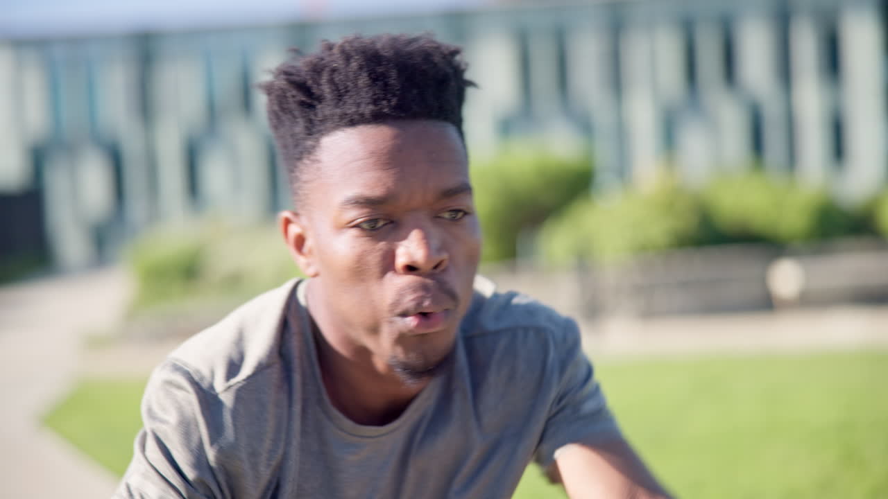 Man, workout or training with ropes for closeup