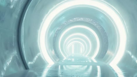 futuristic light tunnel