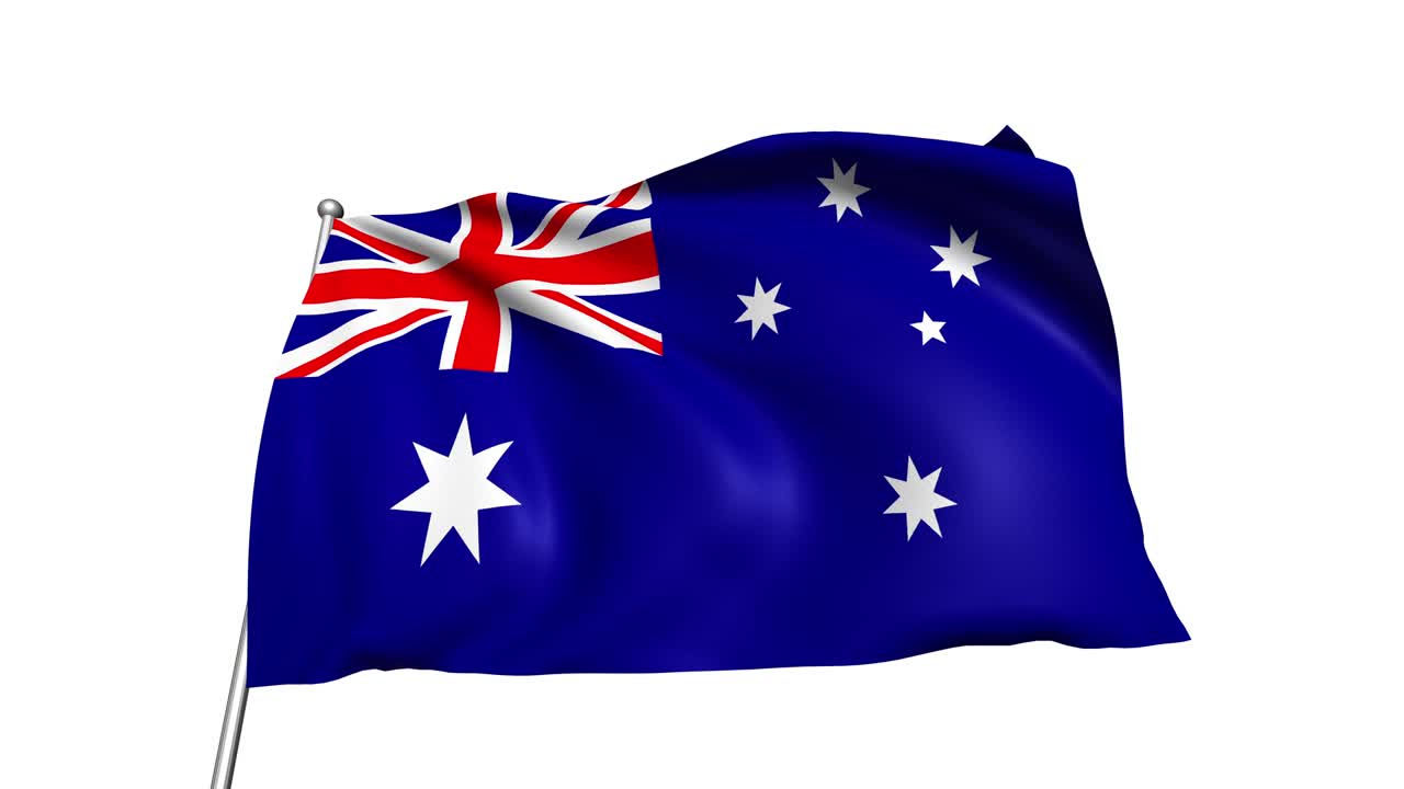 바람에 직물 구조로 오스트레일리아의 발 (알파 채널, loopable)