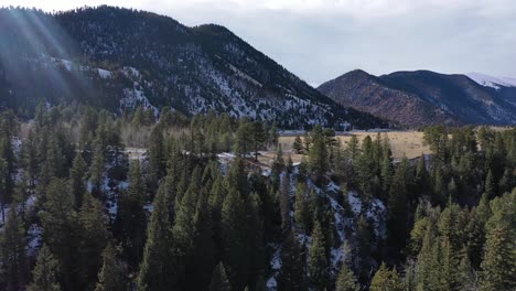 A-mountain-plateau-is-captured-during-a-Colorado-spring