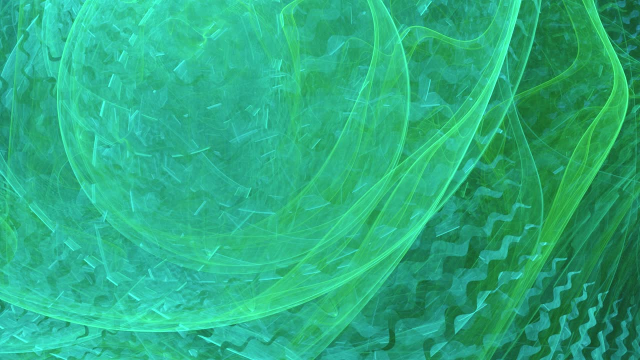 bola giratoria con patrones de onda en color verde aguamarina, bucle interminable sin costuras